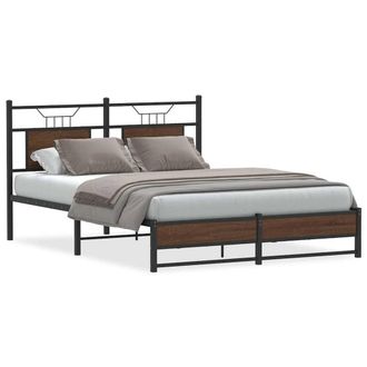 Berkfield Home Bed Frame without Mattress Brown Oak 137x190 cm Engineered Wood