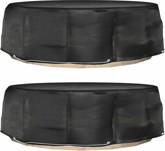 vidaXL Vidaxl - Fundas Para Muebles De Jard&iacute;n 2 Uds 10 Ojales Redonda &Oslash;236x67cm