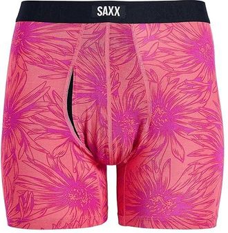 Saxx Underwear Vibe Xtra Soft Comfort Boxer Brief Fly Mens Underwear Big Daisy/Gumball : 2XL, Elastane/Mesh/Viscose