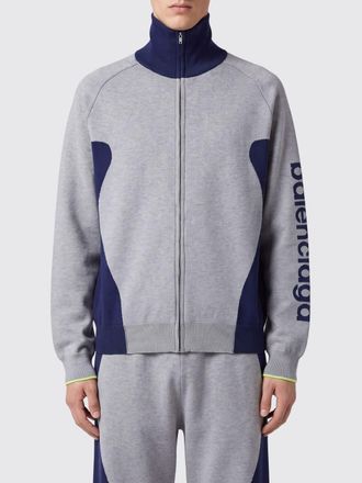 Balenciaga Maglia dolcevita in misto cotone con zip e logo a contrasto