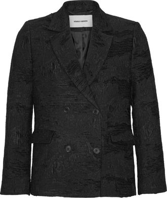 Henrik Vibskov Blazer doppiopetto con finitura in rilievo - Nero
