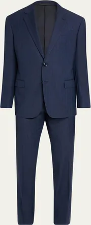 Giorgio Armani Mens Soft Line Chevron Single-Breasted Suit