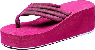 Generic Momolaa UK 5 2025 Summer Wedge Slipper Flip Flops for Women Diamond Rhinestone Jeweled Platform Wedge Bling Toe Post Sandals Walking Thong Sandals Sli