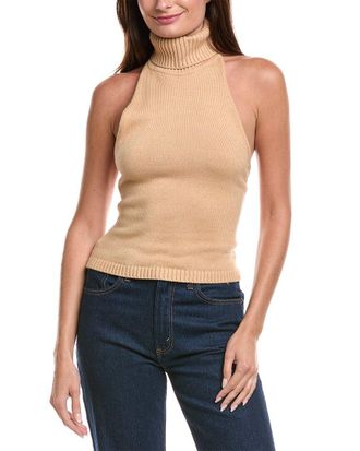 WeWoreWhat Weworewhat Open Back Halter Sweater