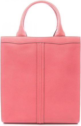 Valextra Pink Leather Handbag Tote Bag (Pre-Owned)