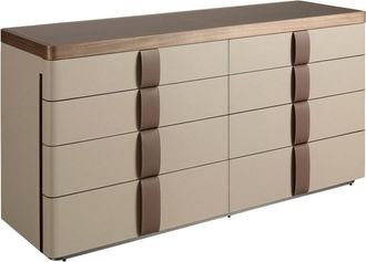 Angel Cerd&aacute; C&oacute;moda piel, nogal, base acero pulido