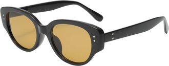 Generic Simple Fashion Womens Street Shooting Sunglasses Outdoor Shopping Commuting Party(Brown)