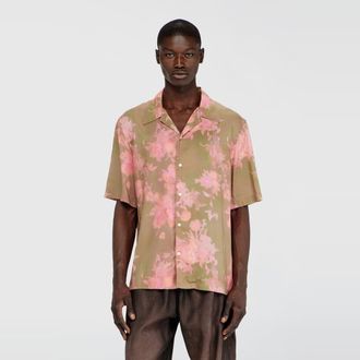 Diesel Lyocell shirt with all-over floral print - Shirts - Man - Multicolor