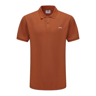 Slazenger Mens Plain Polo Shirt Short Sleeve Lifestyle Terracotta XXL