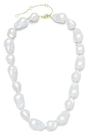 Adornia Chunky Faux Pearl Necklace in White at Nordstrom Rack