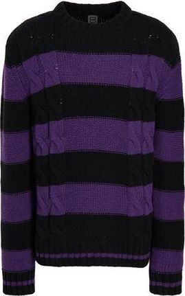 8 by YOOX WOOL BLEND STRIPED CREWNECK