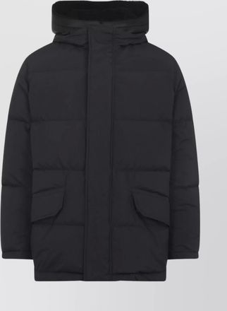 Yves Salomon hooded padded quilted down jacket