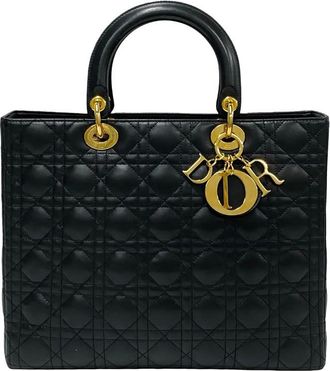 Dior Pre-owned Dior Large Lambskin Cannage Lady Dior Ladies AE4IU378ZFQSM6K6