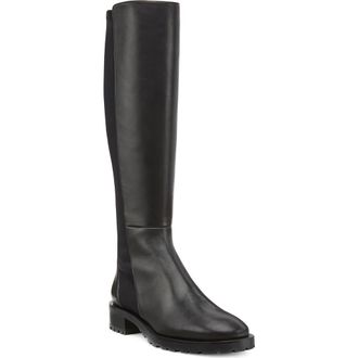 Stuart Weitzman 5050 Lug Sole Tall Boot in Black at Nordstrom Rack, Size 11