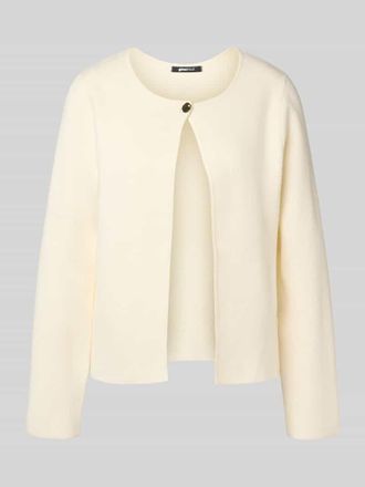 Gina Tricot Cardigan aus Viskose-Mix mit Knopfverschluss in Offwhite, Gr&ouml;&szlig;e L