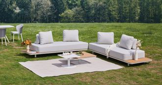 LLR Collection 5-teilige Design Gartenlounge New Freedom - Weiss