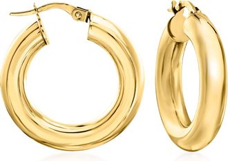 Ross-Simons Italian 14kt Yellow Gold Hoop Earrings