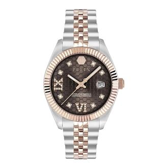 Philipp Plein Date Superlative Crystal Horloge - Dames - Horloges - Grijs - ONE Size - Accessoires