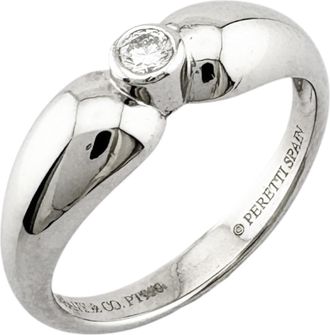 Tiffany & Co. Silver Platinum 950 Band Ring (Pre-Owned)