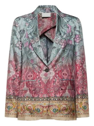 Pierre-Louis Mascia Blazer met bloemenprint - Blauw