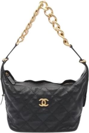 Chanel Pre-owned Vintage Schoudertas - Dames - Vintage Schoudertas - Zwart - ONE Size - Leer - Vintage