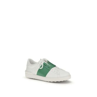Valentino Garavani Contrasting Band Low Top Sneaker - White