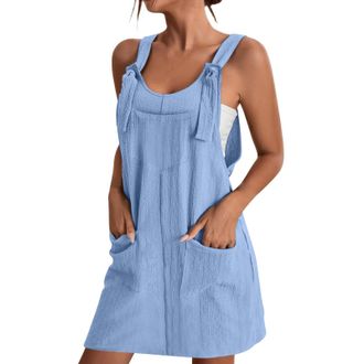 Generic Jumpsuits for Women Uk Elegant Summer Casual Adjustable Strap Short Jumpsuit Sleeveless Loose Beach Playsuit Shorts Ladies Boho Rompers Lightweight Bi