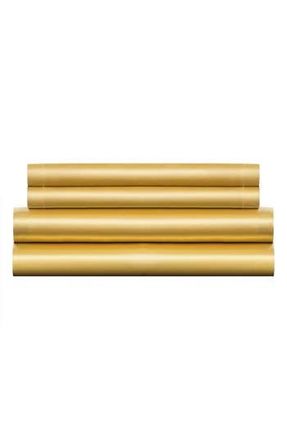 Luxury Home Satin Sheet Set in Gold at Nordstrom Rack, Size Queen