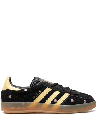 adidas Gazelle Indoor Core Black/Almost Yellow/Floral sneakers - women - Suede - 5