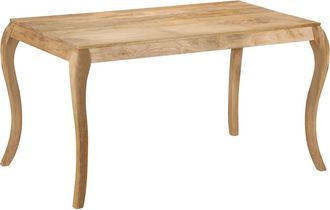 vidaXL Mesa De Comedor De Madera Maciza De Mango 135x75x76 Cm Vidaxl