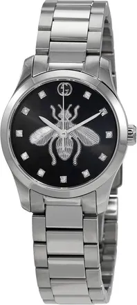 Gucci G-Timeless Iconic Black Diamond Dial Ladies Watch YA1265024