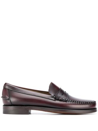 Sebago Burgundy Classic Dan Leather Penny Loafers