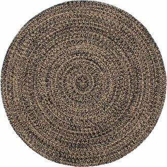 vidaXL Alfombra Hecha A Mano De Yute Marr&oacute;n Y Negro 180 Cm Vidaxl