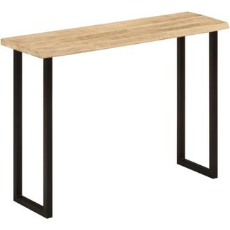 vidaXL Console Table with Live Edge 105x33x76 cm Solid Wood Mango Vidaxl