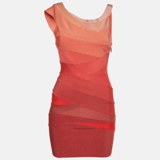 H&eacute;rve L&eacute;ger Multicolour Tonal Bandage Mini Dress