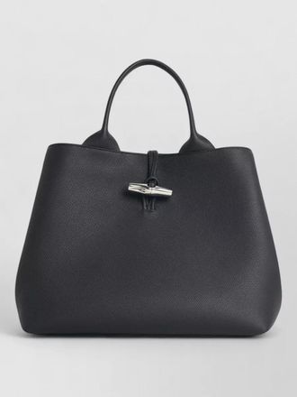 Longchamp leather tote bag l le roseau handle