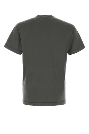 Stone Island Logo-Embroidered Cotton T-Shirt - Gray