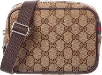 Gucci Gg Canvas & Leather Crossbody