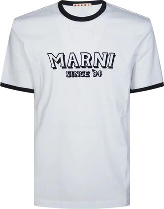 Marni T-Shirt - Heren - T-shirts - Wit - L - Katoen - Tops