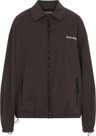 Miu Miu Dames, Jassen, Bruin, Maat: M Katoen