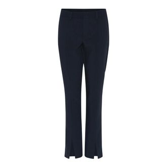 C.Ro Broeken, Dames, Blauw, XS, Leer, Slim-fit Broeken