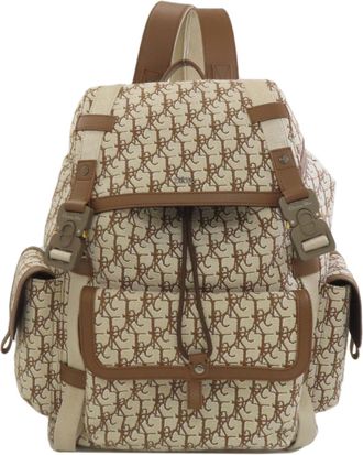 Dior Brown Canvas Backpack (Pre-Owned)