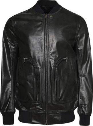 Rick Owens zip-up leather jacket - men - Leather - 52 - Black