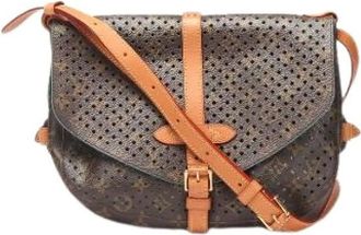 Louis Vuitton Pre-owned Monogram Perforated Saumur 30 - - Pre-owned - Donna - Marrone - ONE SIZE