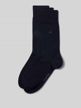 Calvin Klein Socken aus Baumwoll-Mix im 3er-Pack in Dunkelblau, Gr&ouml;&szlig;e 39-42