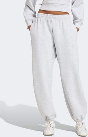adidas Soft Lux - Pantaloni ampi grigio chiaro m&eacute;lange