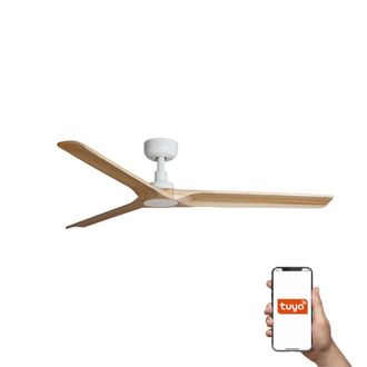 Netlighting Heywood Large 3 Blade Ceiling Fan Matt White Tuya Smart System