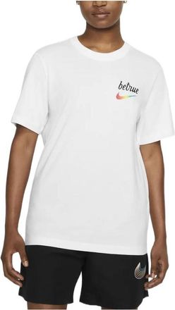 Nike Solid Color Printing Round Neck Short Sleeve Unisex White T-Shirt DJ0929-100