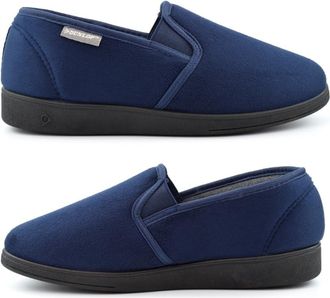 Generic Mens Slip On Slippers Size 6 Boys Slippers Size 6 Carpet Slipper Mens Extra Large Slipper Extra Large Sizes Slip On Sizes 6-13 Navy 11 UK