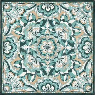 Lancel Floral Silk Foulard Scarf